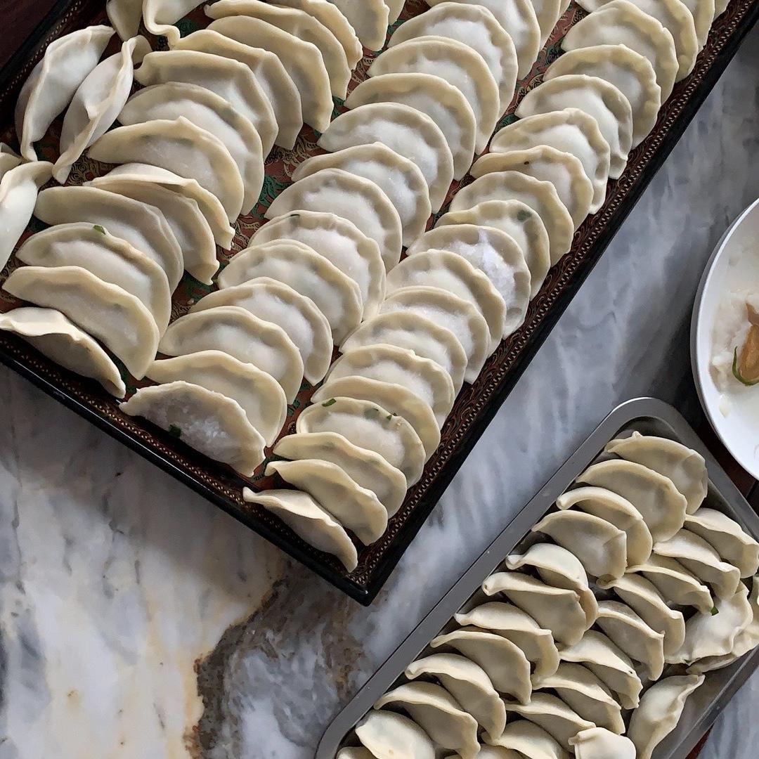 饺子就酒~越吃越有😍韭菜猪肉馅