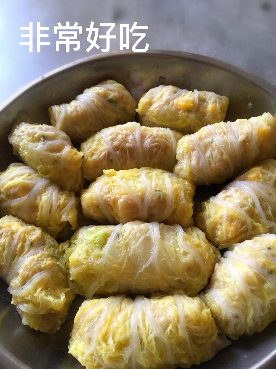 白菜肉糜卷