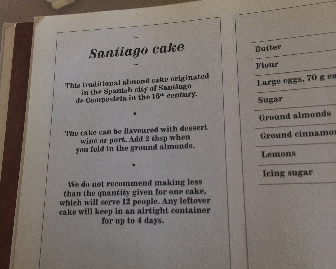 Santiago Cake