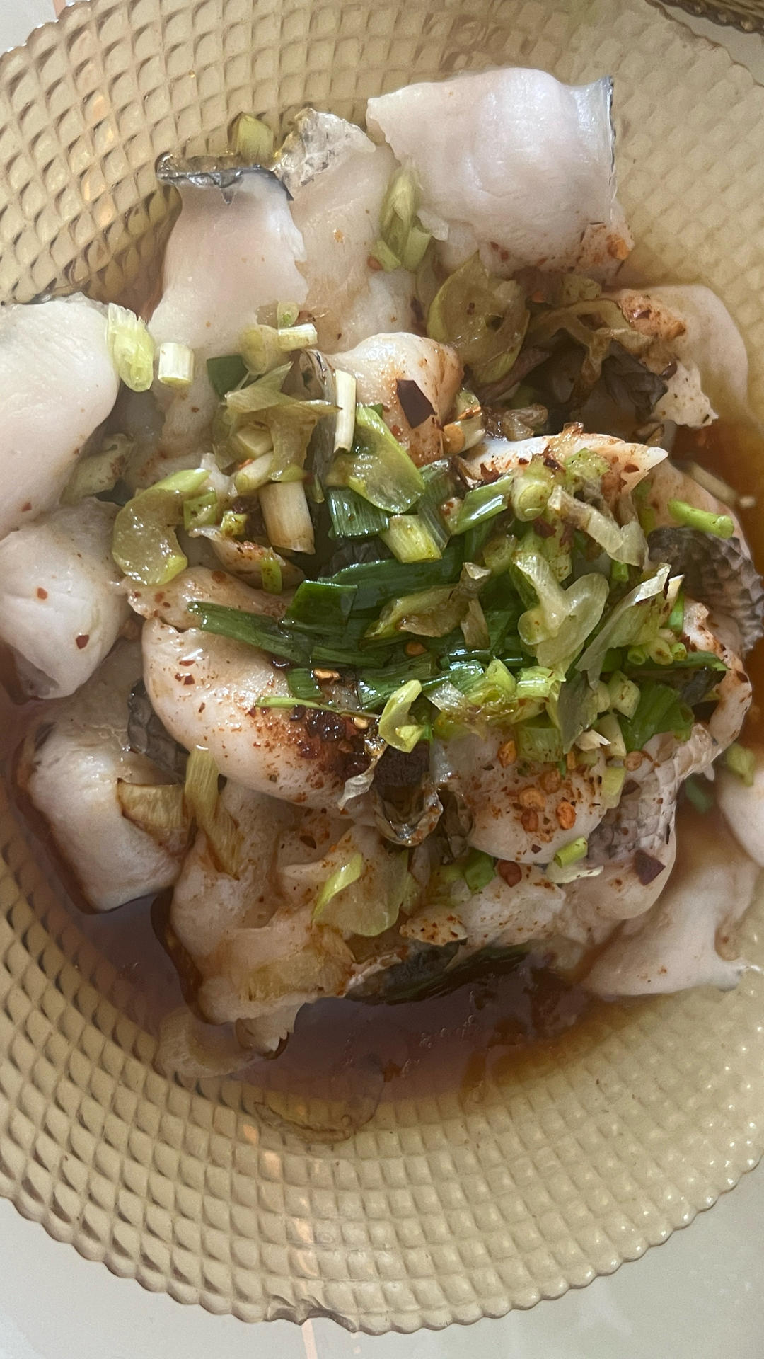 葱油淋鱼片