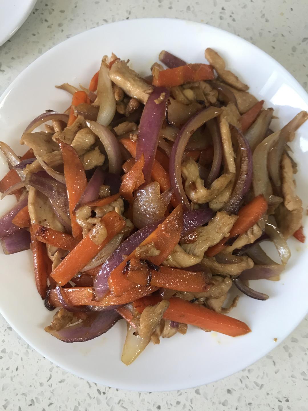 三色鸡胸肉的做法