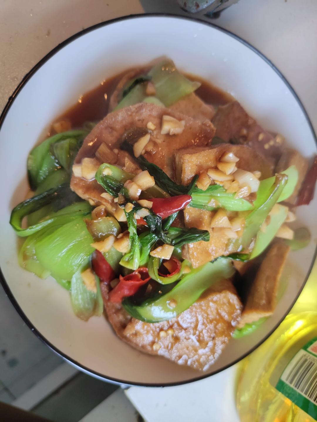 蒜香煎豆腐 炒鸡无敌美味