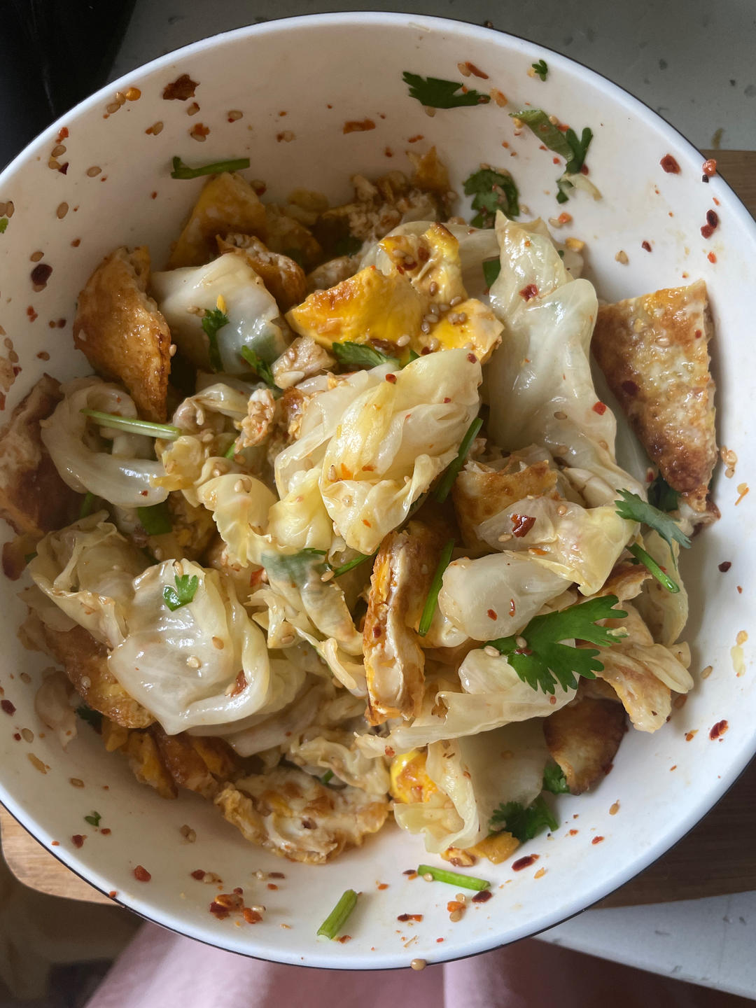 哇塞❗️火爆全网的包菜凉拌荷包蛋！绝了