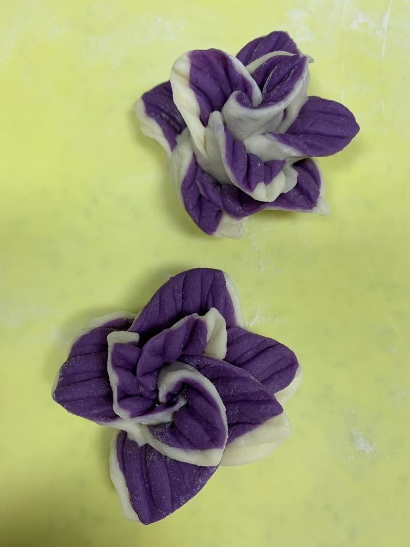 紫薯花馒头（紫薯面 花）（创意）