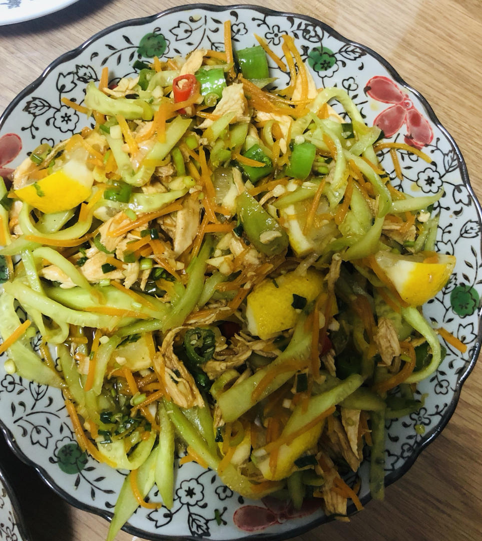 凉拌柠檬鸡丝