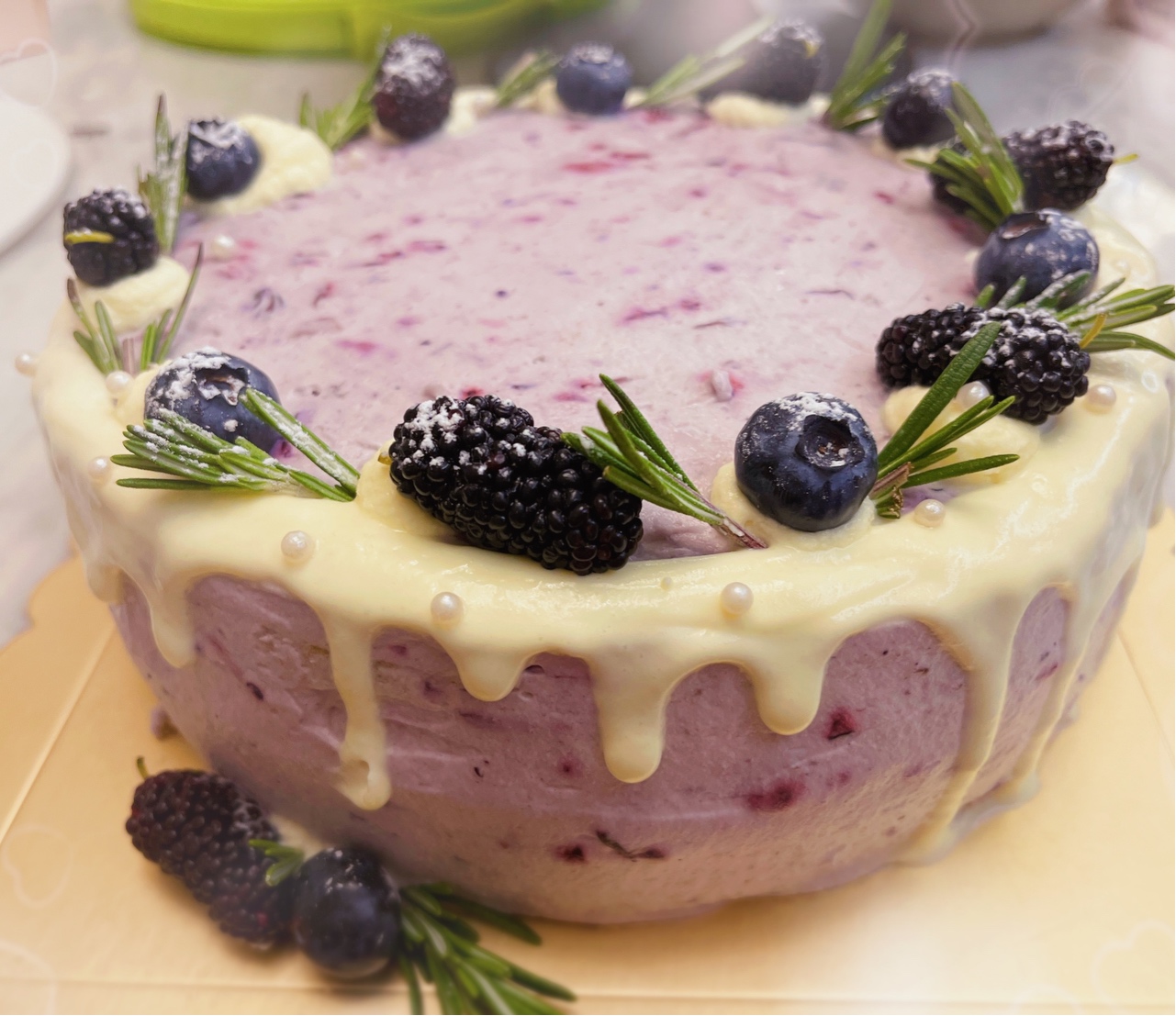 蓝莓奶油奶酪夹心蛋糕的做法