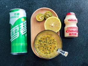 百香果柠檬养乐多🍋夏日神仙自制饮品🌈的做法 步骤1