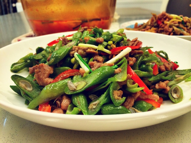 豆角炒肉