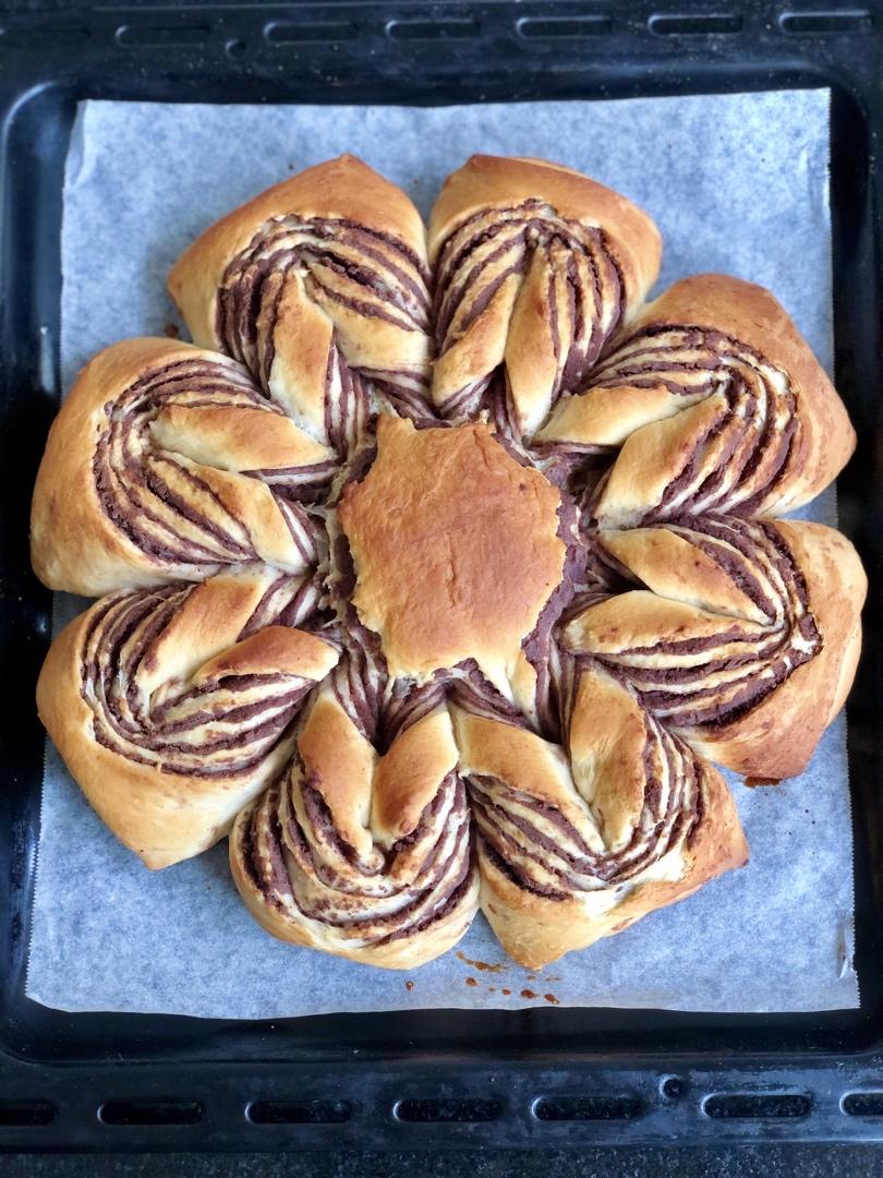 花型豆沙面包🌸