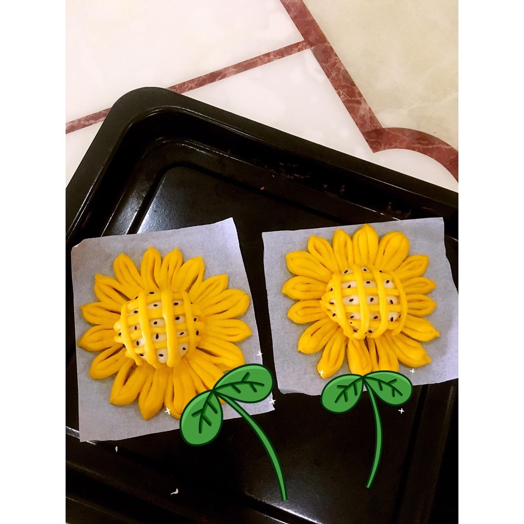 向日葵豆沙面包