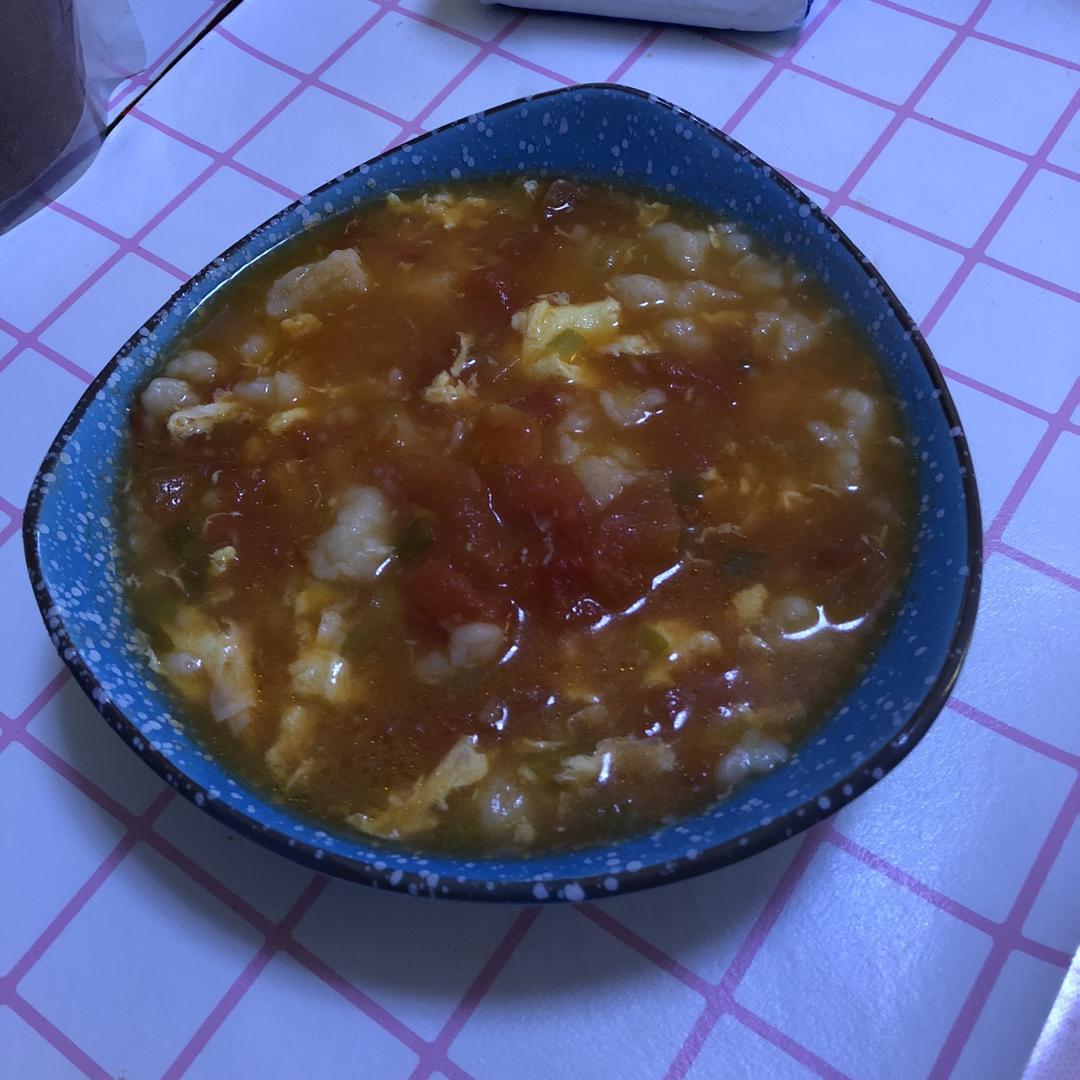 西红柿鸡蛋疙瘩汤
