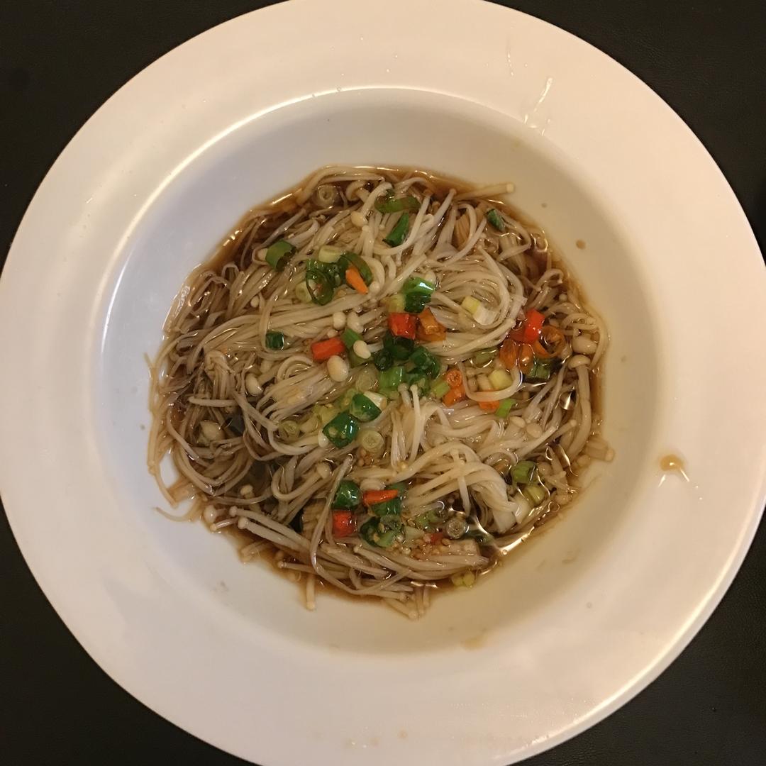 白灼油淋金针菇