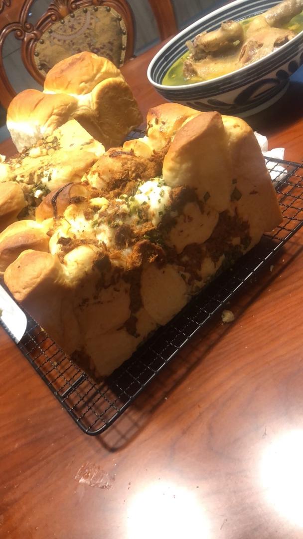 肉松手撕面包—超软会爆浆的面包哟