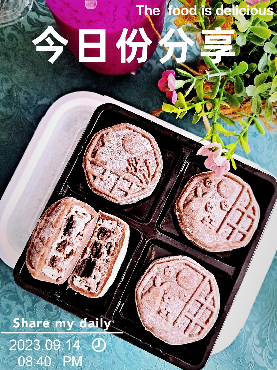 免蒸烤，香甜软糯的奥利奥冰皮月饼，巨好吃