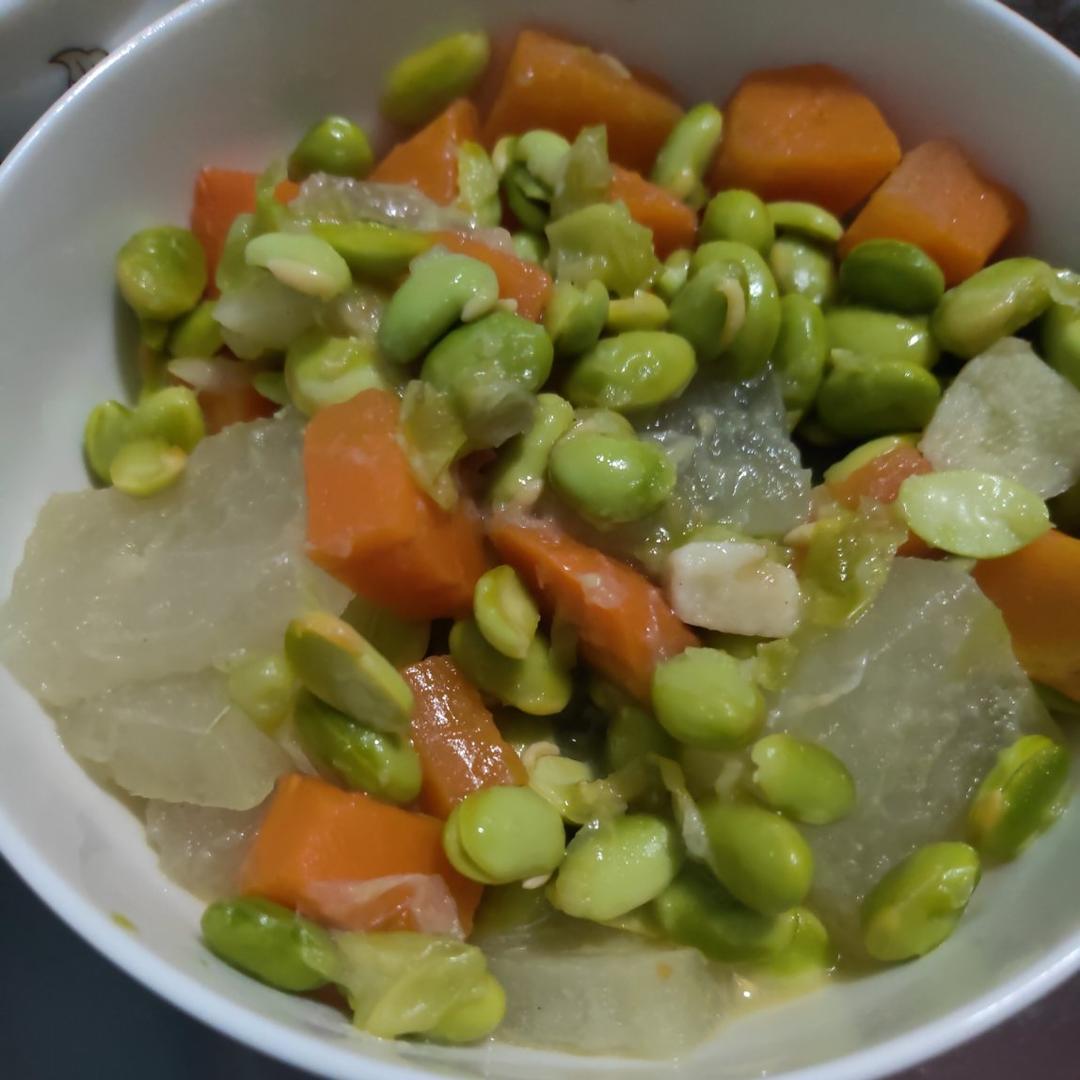 毛豆子炒冬瓜