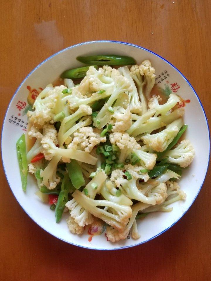 川味炝炒花菜