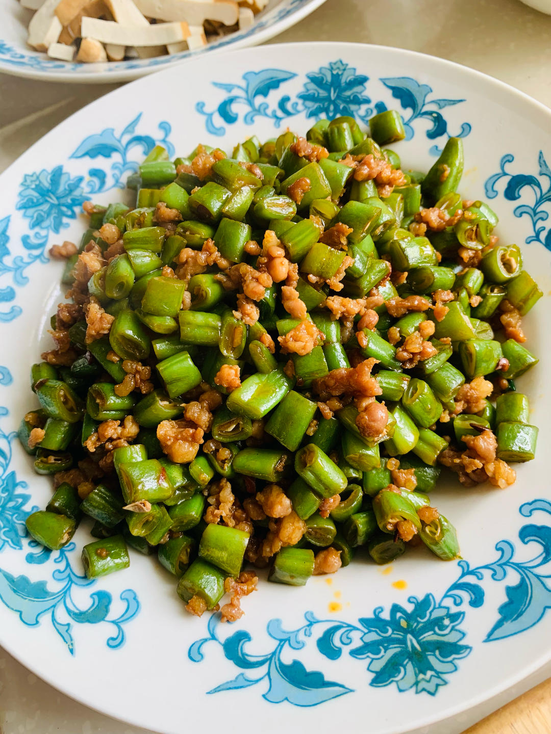 肉沫豆角下饭菜