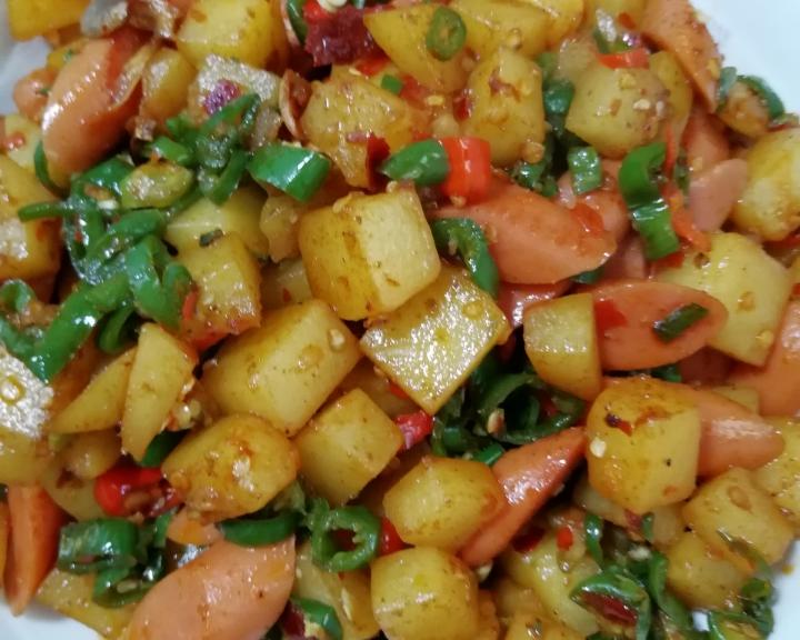 香辣土豆火腿肠