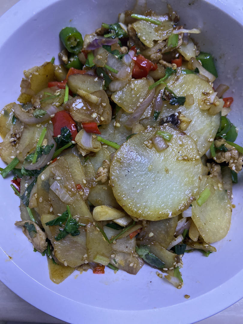 香煎五花肉土豆片