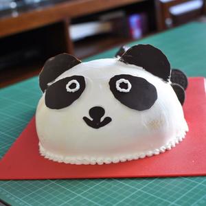 熊猫蛋糕～你现在叫“冰墩墩儿”的做法 步骤6