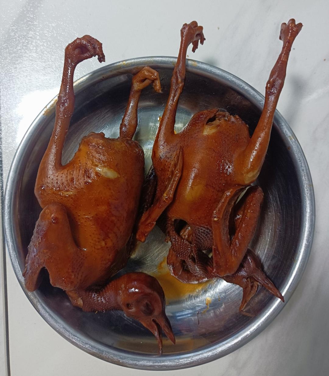先卤后烤，一鸽两吃一次搞掂