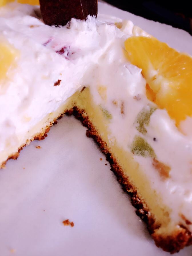 黄桃🍓猕猴桃鲜奶蛋糕的做法