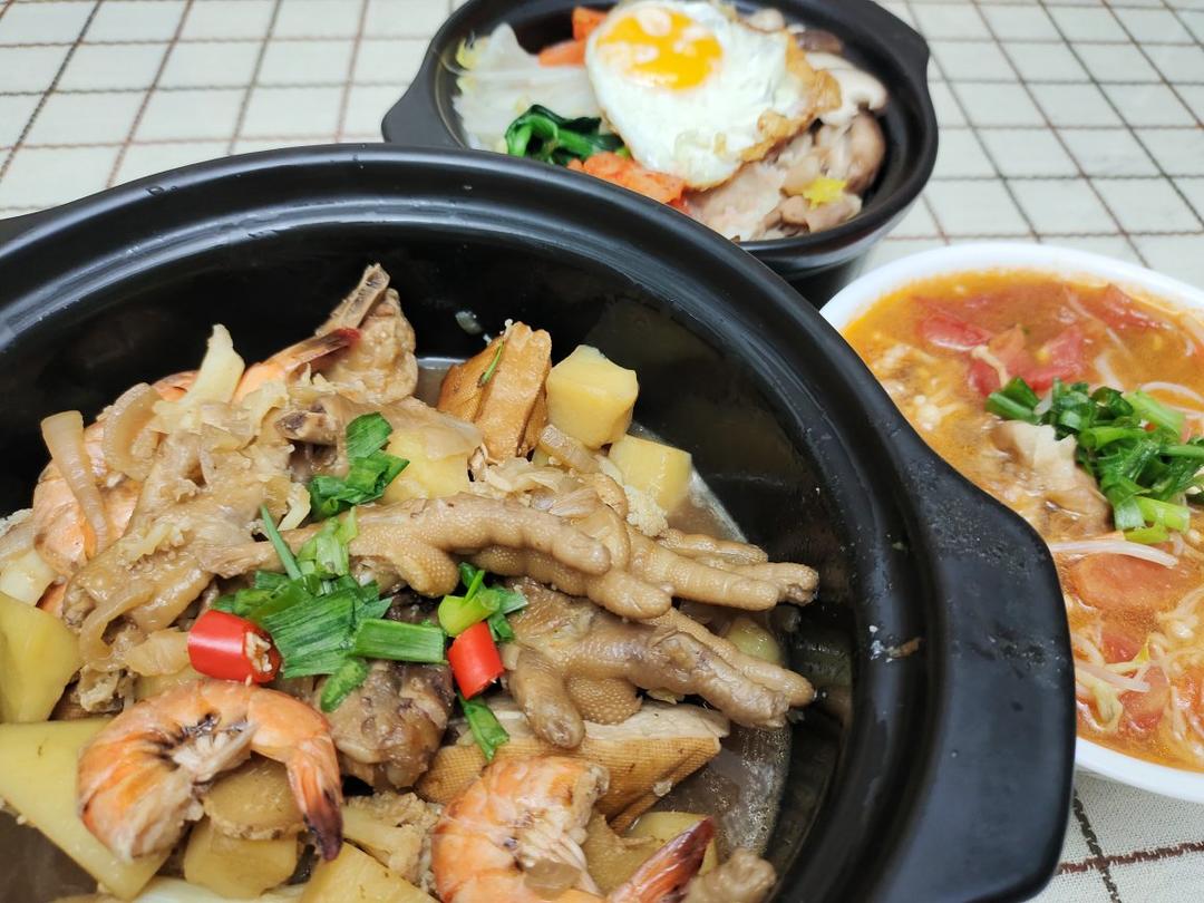 明虾鸡爪煲（简易）