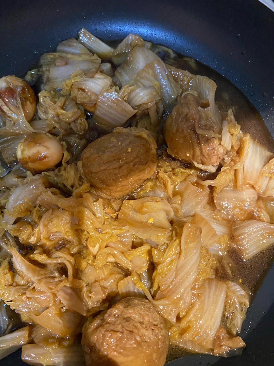 大白菜面筋包肉圆的做法