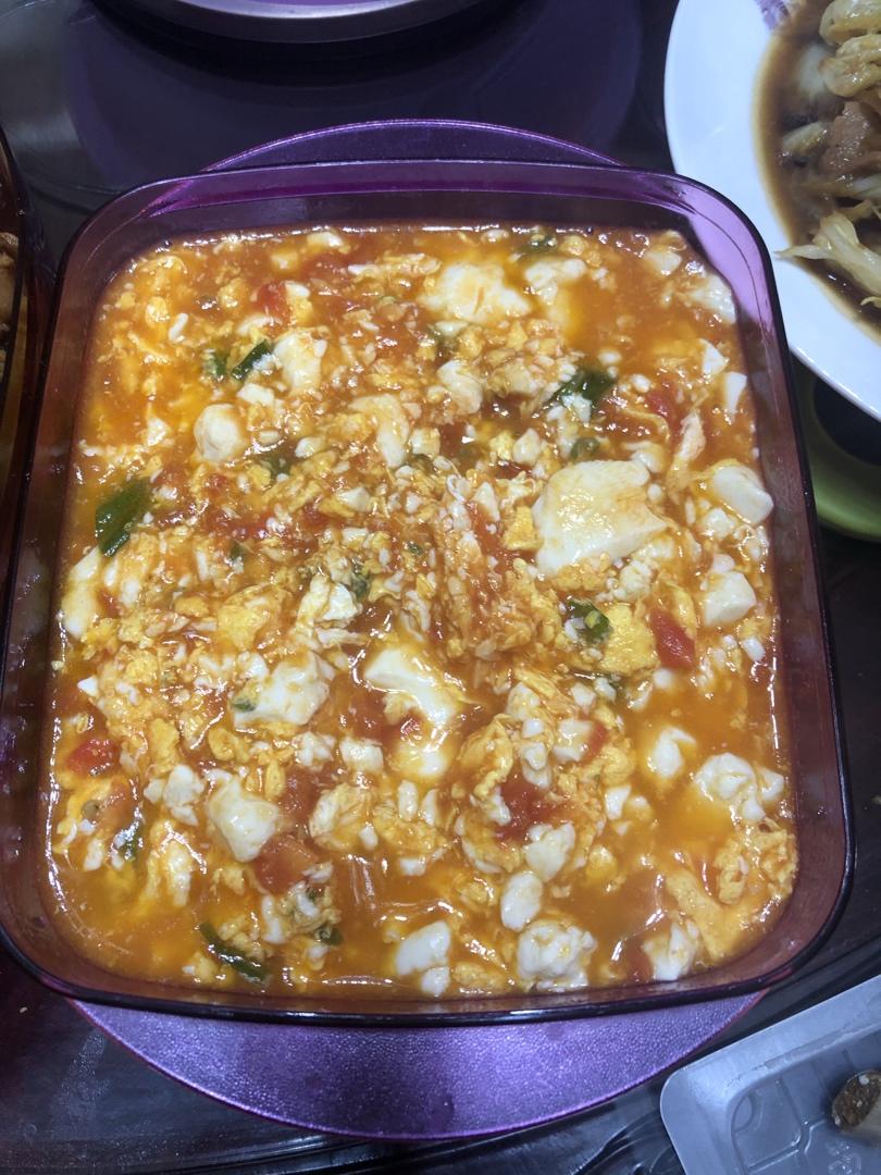 鸡蛋西红柿豆腐羹
