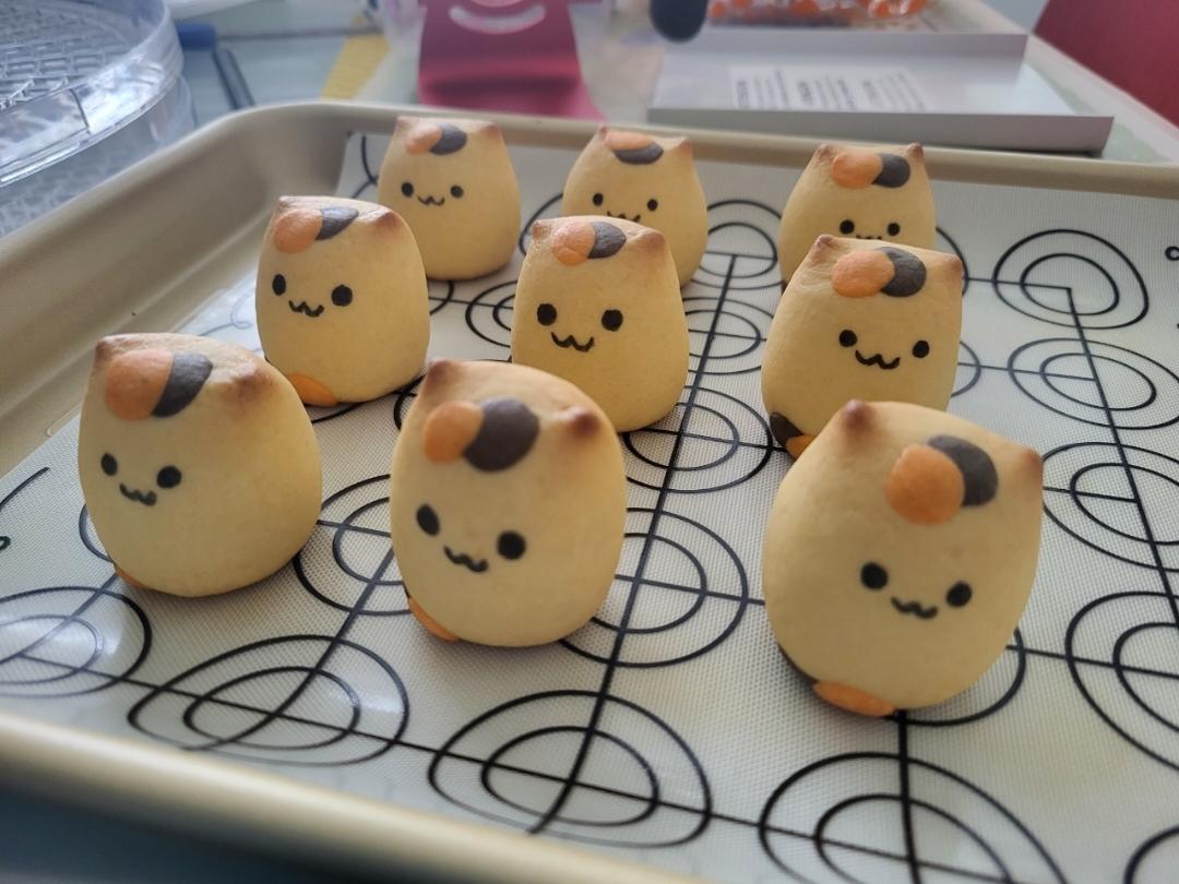 软萌可爱的日式猫咪烧果子 奶香浓郁 超简单