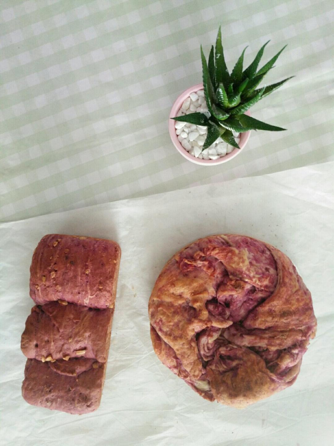 入门级不用揉出膜的手撕紫薯面包无黄油版