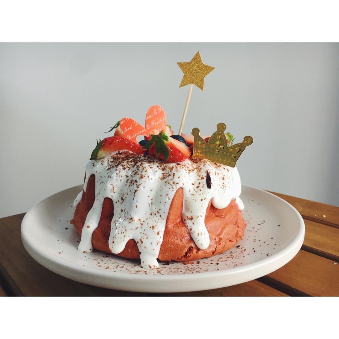 八寸乐葵萨瓦林原味戚风蛋糕（抹茶/椰香/红丝绒口味）