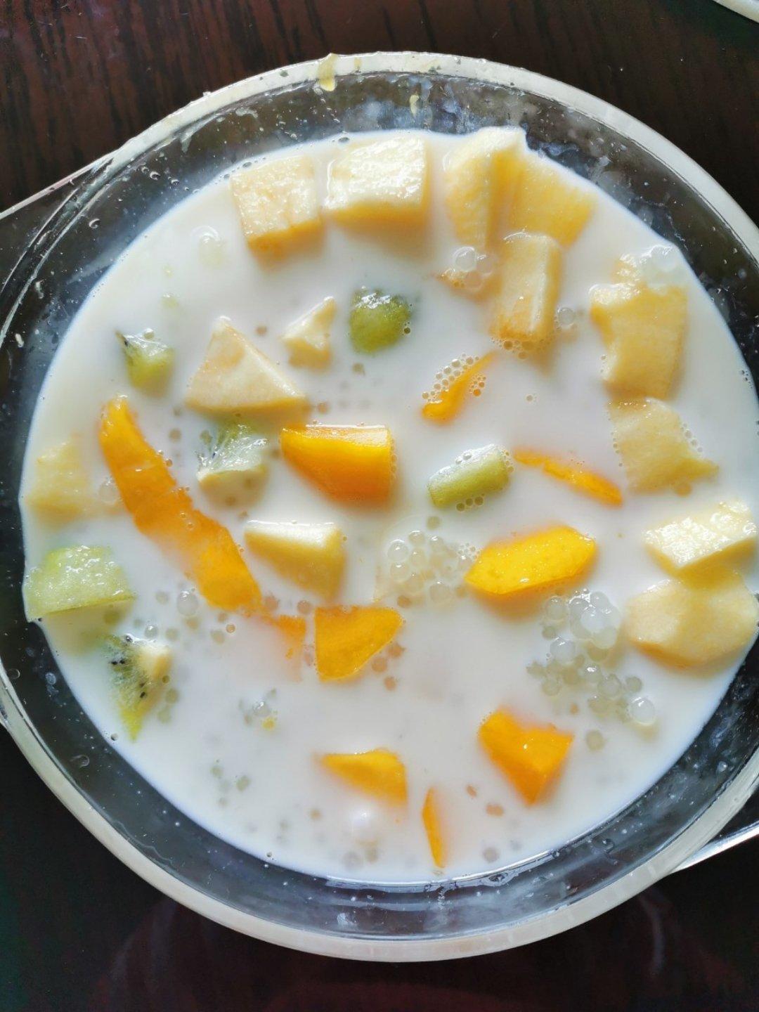 椰子冻奶水果捞