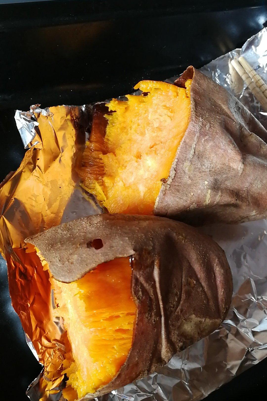 【烤箱版烤红薯】