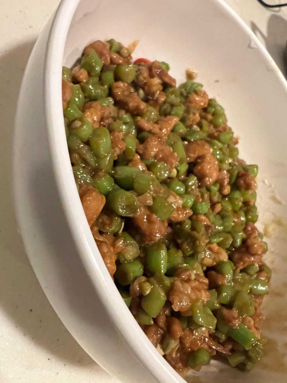 超简单的家常下饭菜猪肉末辣炒豆角
