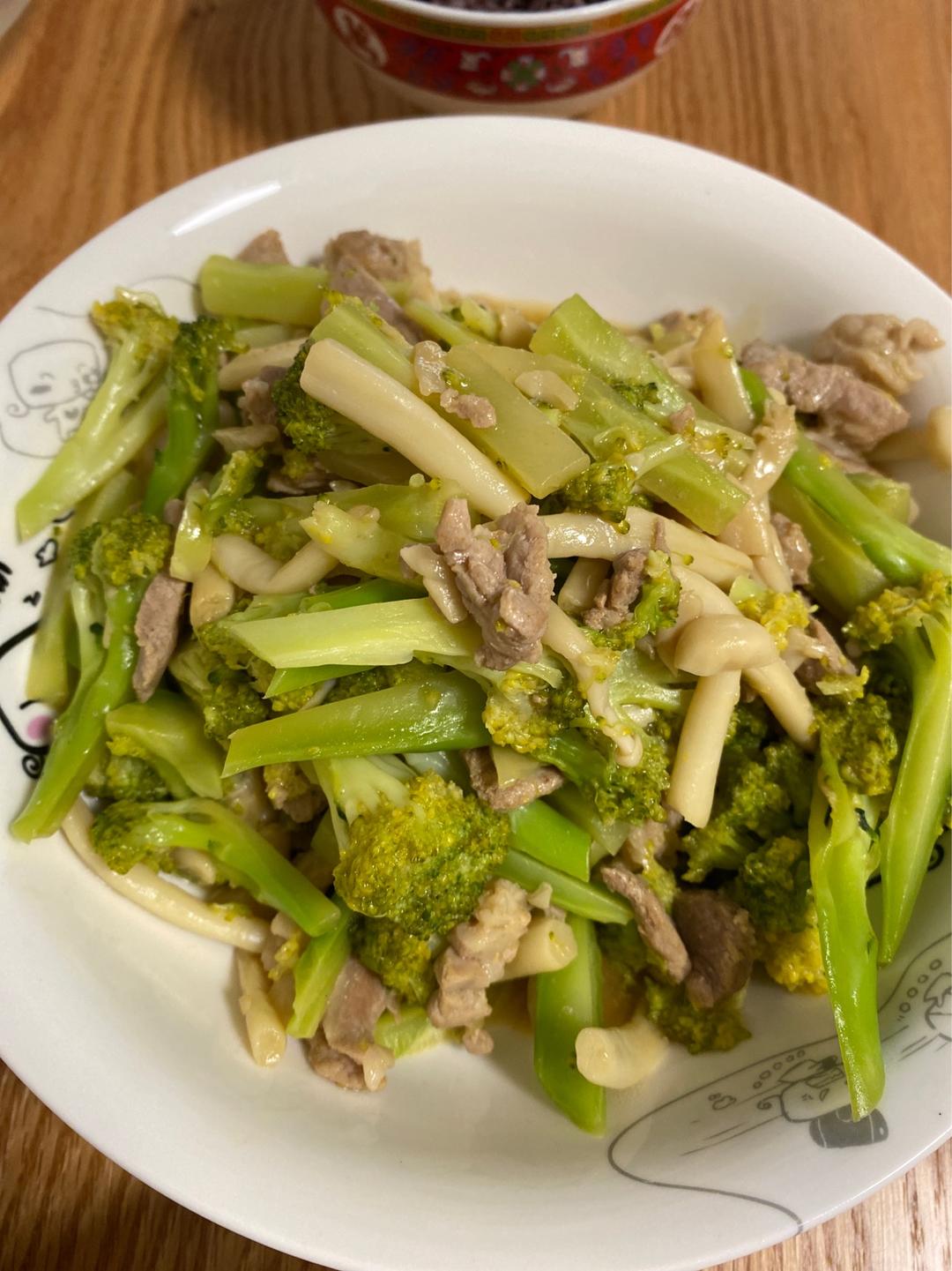 西兰花海鲜菇