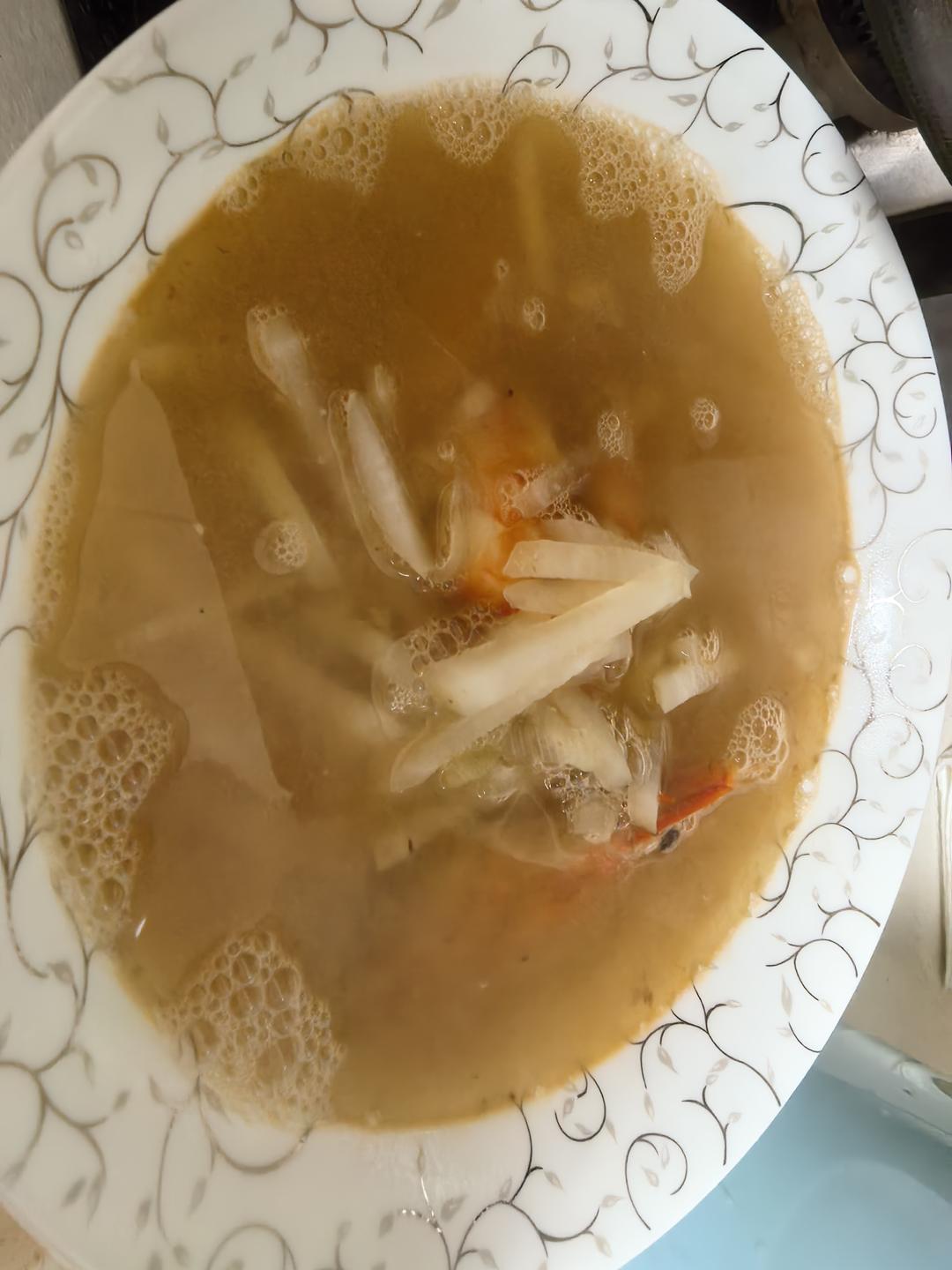 萝卜丝鲜虾汤