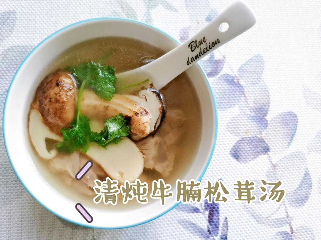 一份清爽鲜香的秋日滋补～～清炖牛腩松茸汤