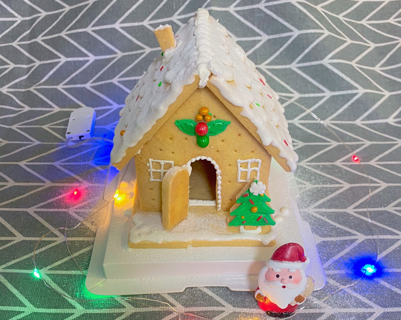 圣诞节糖霜饼屋、附上糖霜配方打做法唯美圣诞主题饼干、的做法