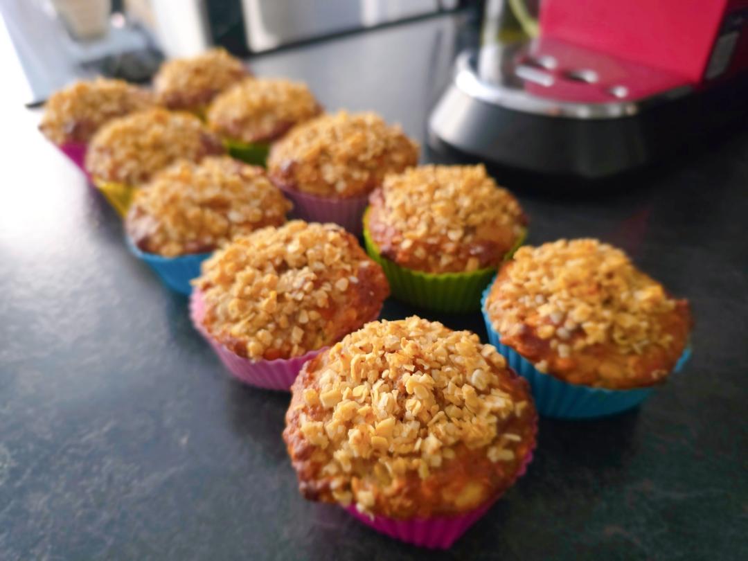 暖香燕麦苹果快手面包丨健康·烘焙