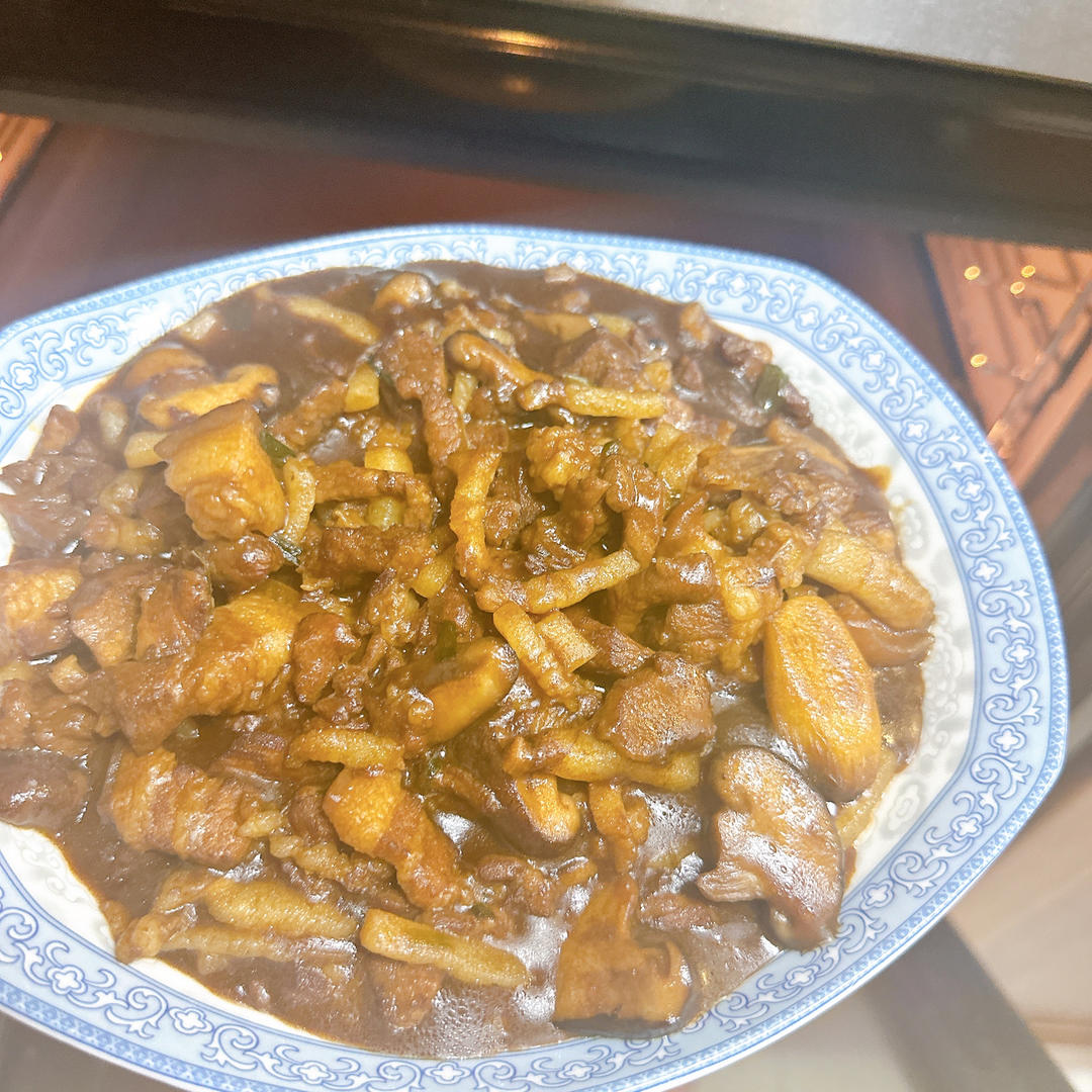 超简单的香菇滑肉片