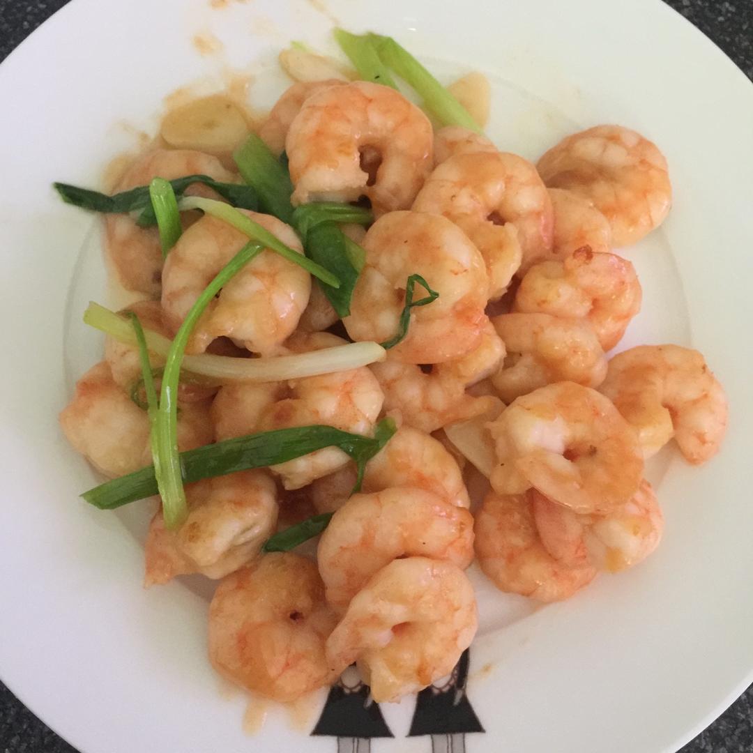葱爆虾仁