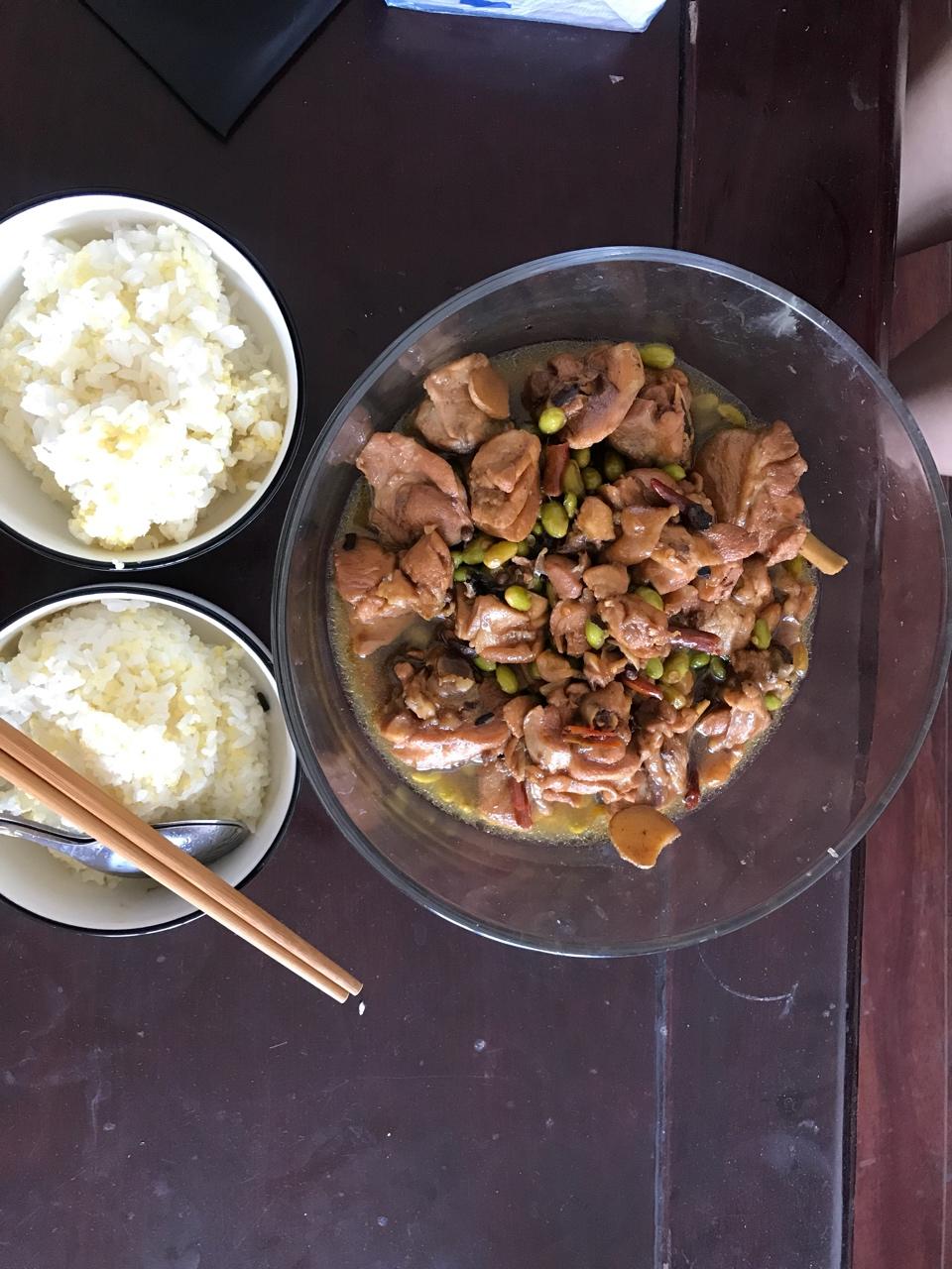 毛豆烧鸡