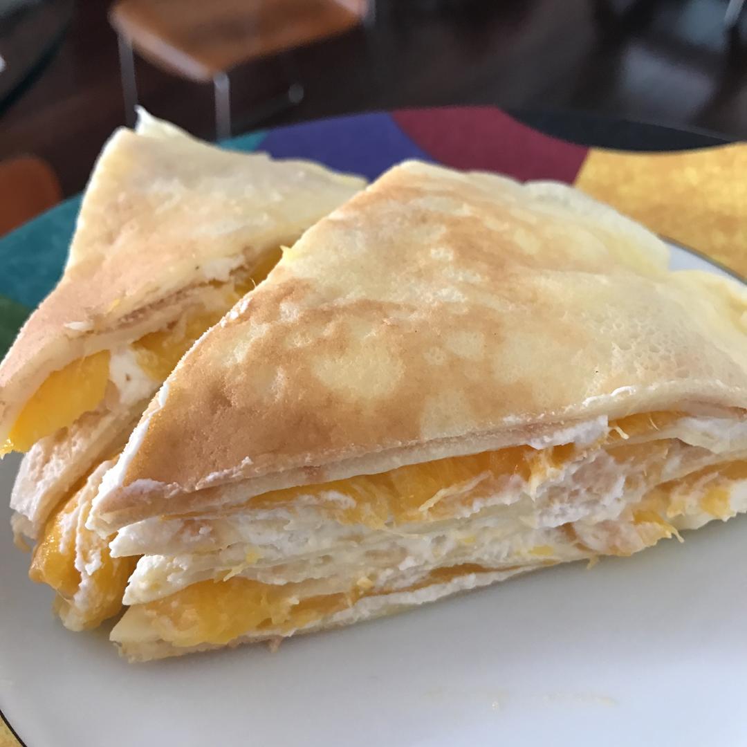 芒果千层蛋糕，100%成功告别煎皮无能