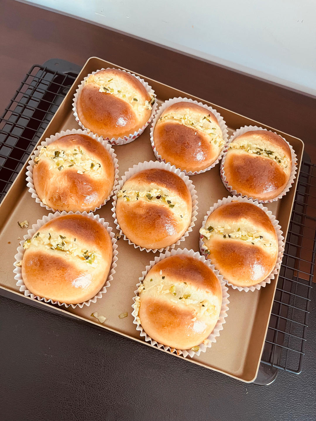 一次发酵，满屋飘香巨好吃的蒜香面包