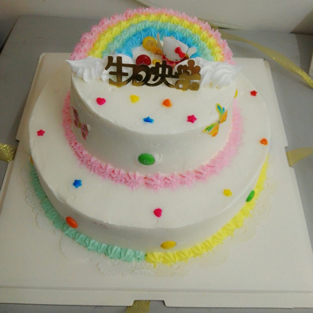 详细的裱花教程--彩虹蛋糕