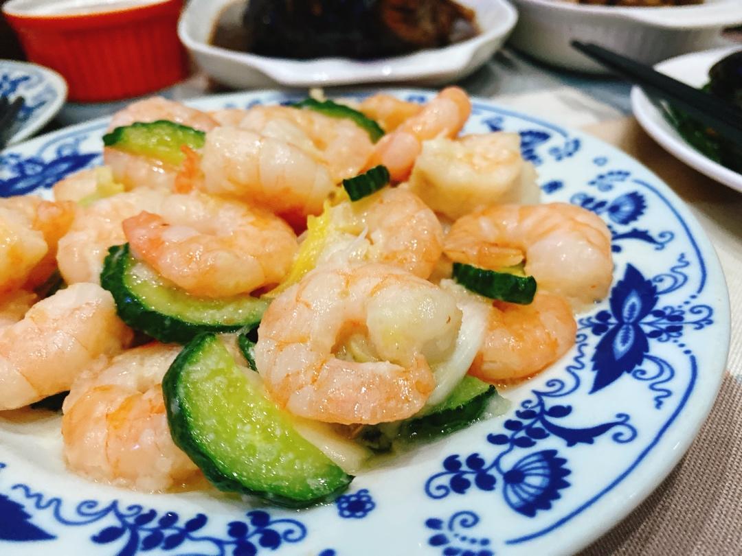 黄瓜炒虾仁