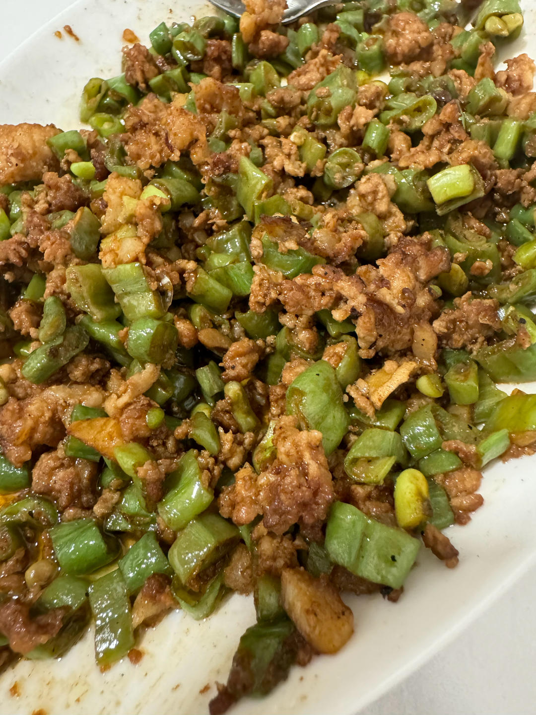 肉沫豆角下饭菜