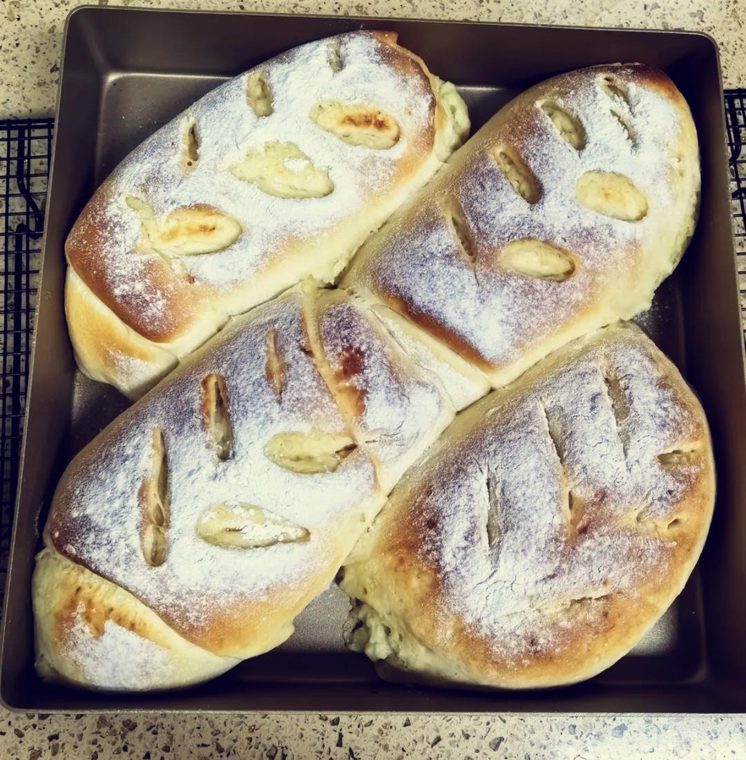 榴莲芝士软欧包