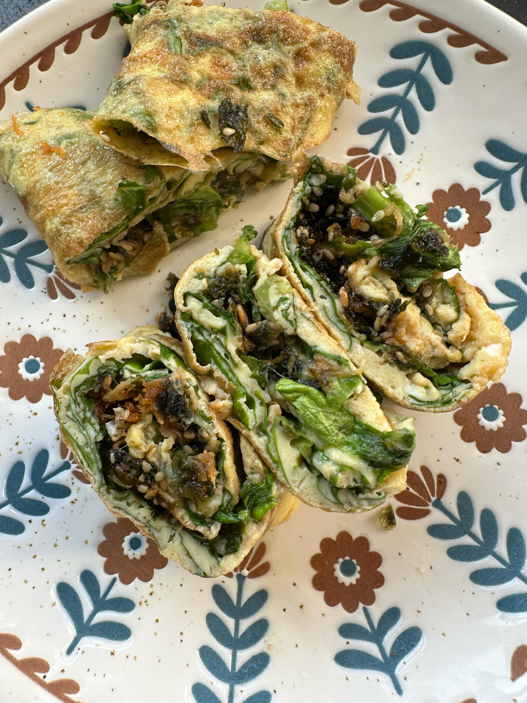 生菜海苔肉松鸡蛋卷（厚蛋烧）的做法